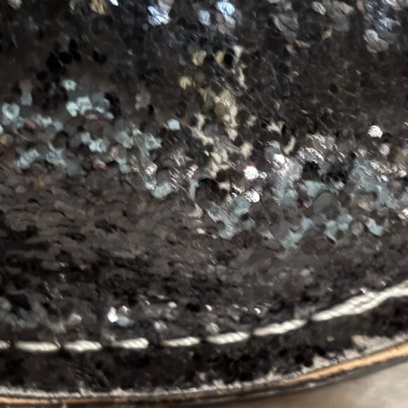 Dirty Laundry Black Glitter Sling Back Sandals Sz 9 EUC 40 - Picture 6 of 10